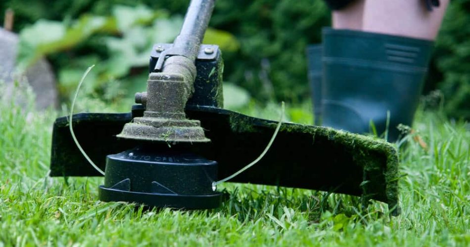 Using gas trimmer - Big Easy Fences