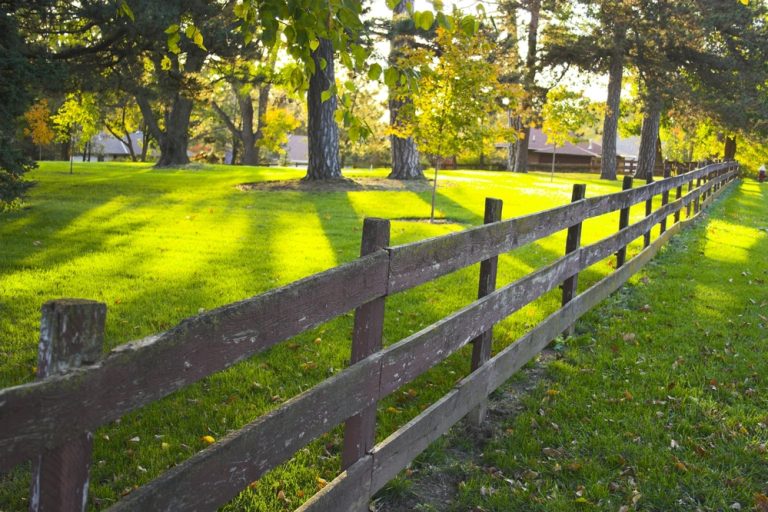 View of the trail with wooden fence - Big Easy Fences