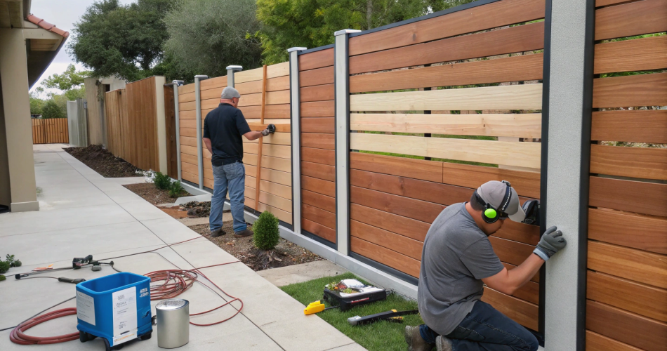 contractors-modern-wood-fence-installation-