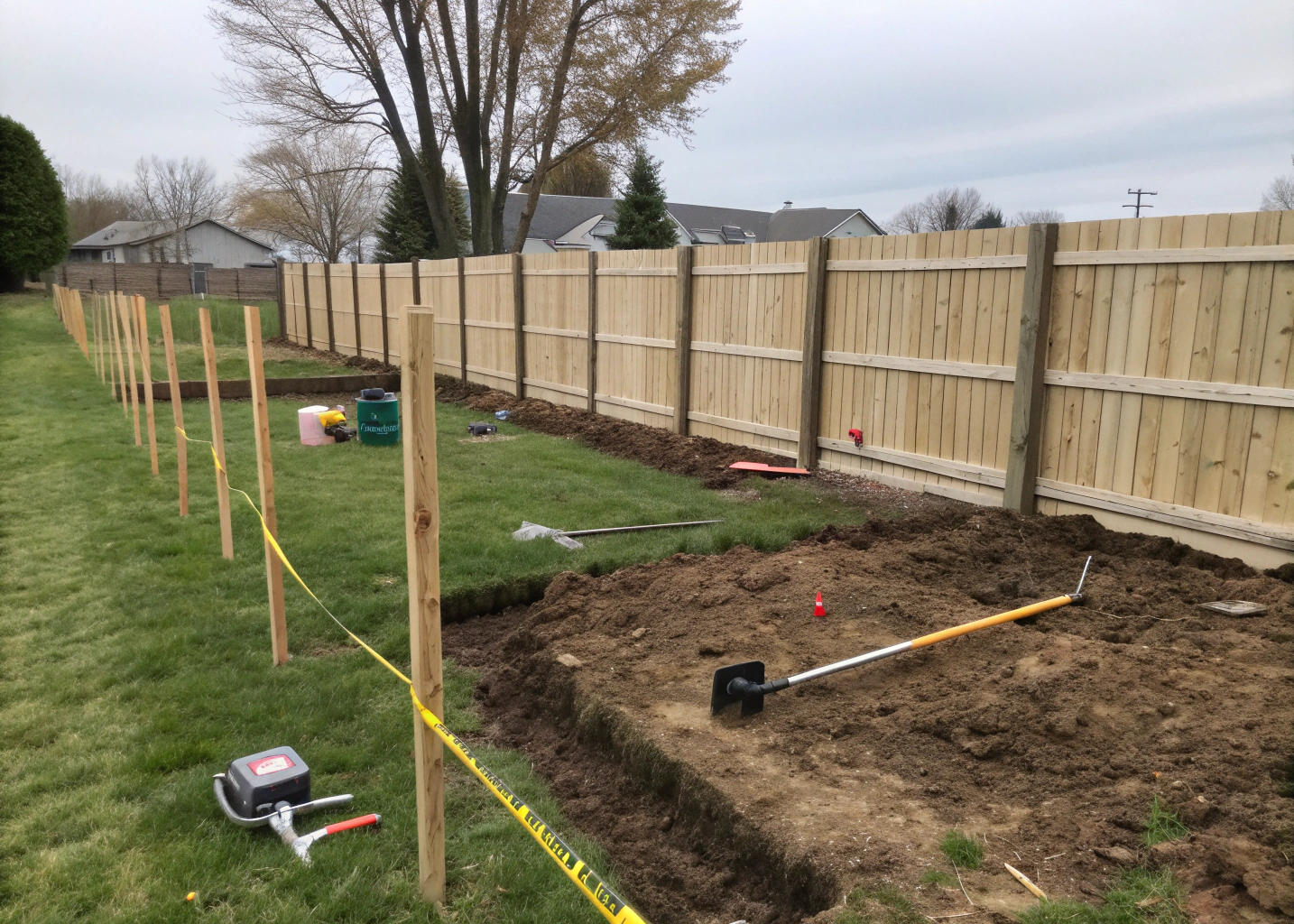 site-preparation-for-wood-fence-installation-